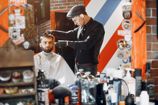 Hair Straightening for Men in a Barbershop